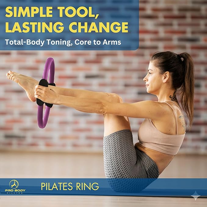 ProBody Pilates Fitness Circle – 14 Inch Pilates Ring for Focusing on Toning Inner Thighs, Arms, and Core