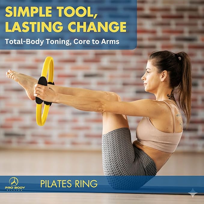 ProBody Pilates Fitness Circle – 14 Inch Pilates Ring for Focusing on Toning Inner Thighs, Arms, and Core