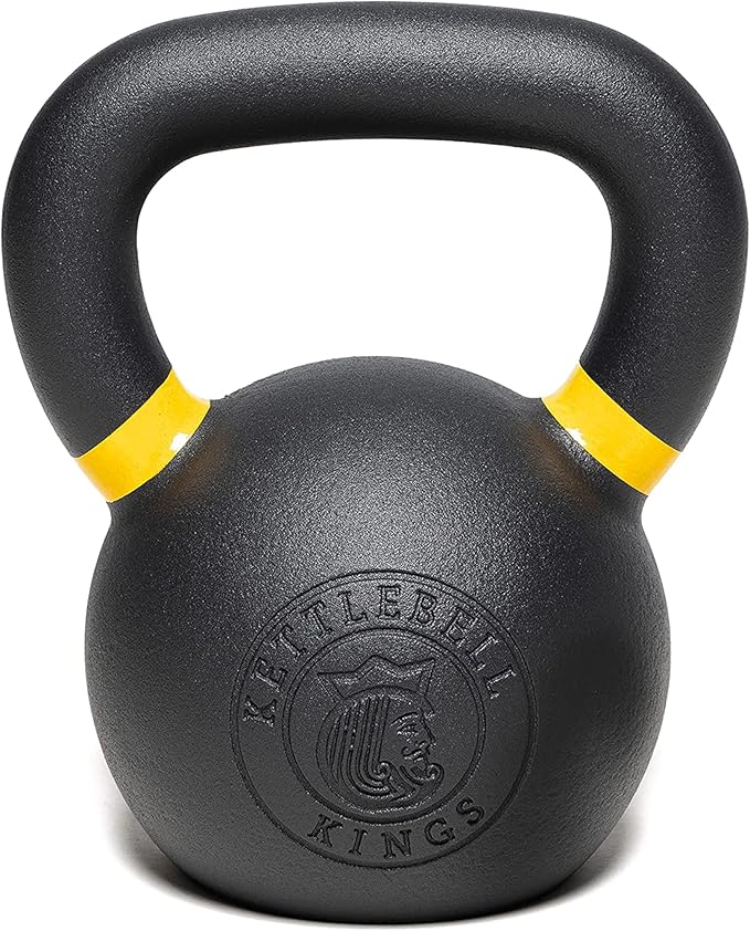 Kettlebell Kings Powder Coated Kettlebell Weights 5-90 LB | Workout Gym Equipment & Strength training sets for Women & Men | Durable Coating for Grip Strength, Rust Prevention