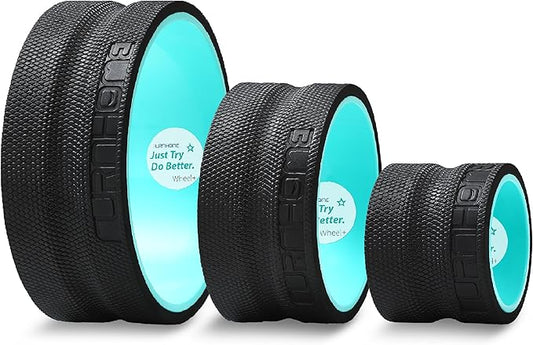 Furnhome Back Roller - Back Wheel for Deep Tissue Massage,Yoga Wheel for Back Pain & Stretching- Comfy Deep Tissue Massage Roller (3-Pack)