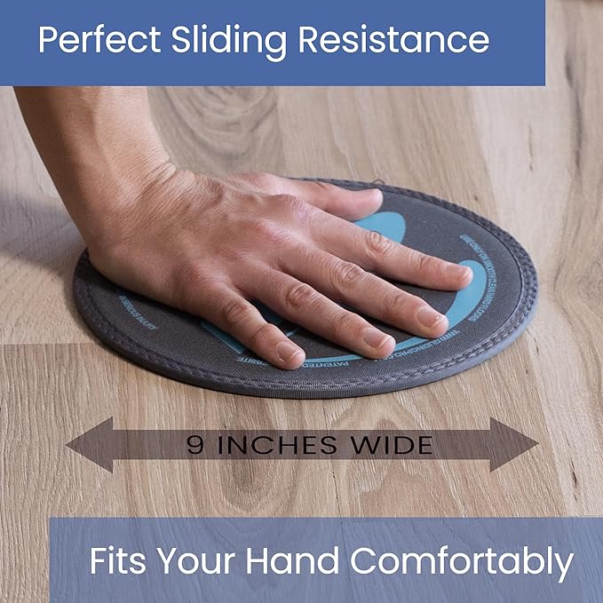 Gliding Discs for Working Out - Exercise Sliders for Carpet & Hardwood Floors 1 Pair, Authentic Workout Sliders Disc for Full Body Resistance Workout, Includes 4 Streaming Video Workouts