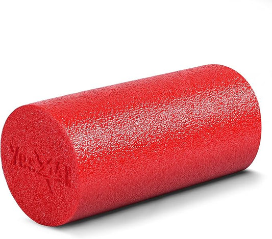 Yes4All Medium Firm Round PE Foam Roller 12, 18, 24, 36 Inches for Pilates, Yoga, Stretching, Balance & Core Exercises