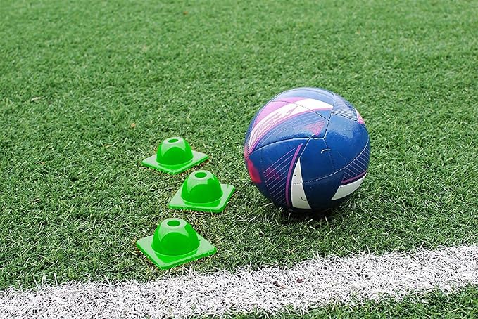 2 inches Heavy Duty Agility Training Cones for Sports & Kids Coaching, Field Markers for Motorcycle, Bikes, Traffic, Basketball, Soccer Drills, Durable, Multipurpose, Adjustable