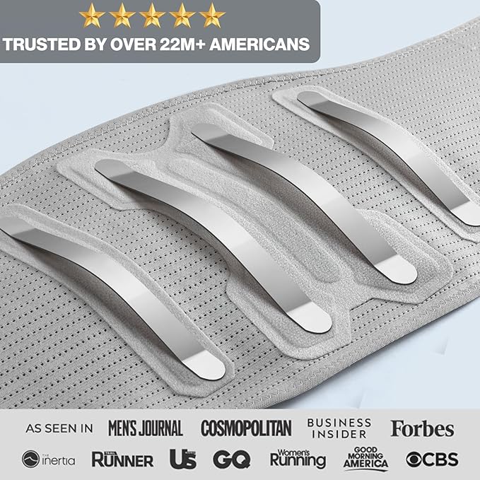 NEENCA Back Brace for Lower Back Pain Relief with Bionic Support System, Lumbar Support Belt for Women&Men with Lumbar Pad, Soft Breathable 3D Knit Fabric for Herniated Disc, Sciatica, Scoliosis...