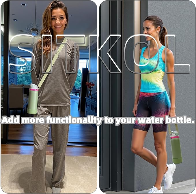 Silicone Boot Set for Owala Water Bottle 24 oz, 32 oz, 40 oz - Includes Non-Slip Sleeve, Shoulder Strap & Handle Strap, Perfect Owala Accessories, Fits Owala Tumbler, Owala FreeSip, Candy Coated