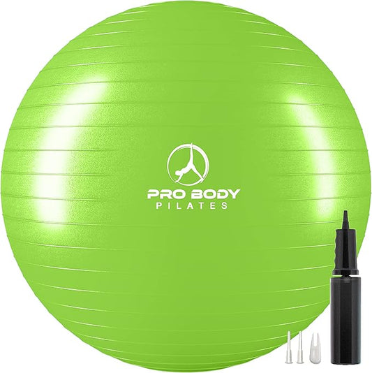 ProBody Pilates Yoga Ball - Exercise Balls, Various Sizes, for Stability, Pregnancy, Workout & Physical Therapy