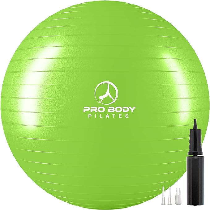 ProBody Pilates Yoga Ball - Exercise Balls, Various Sizes, for Stability, Pregnancy, Workout & Physical Therapy
