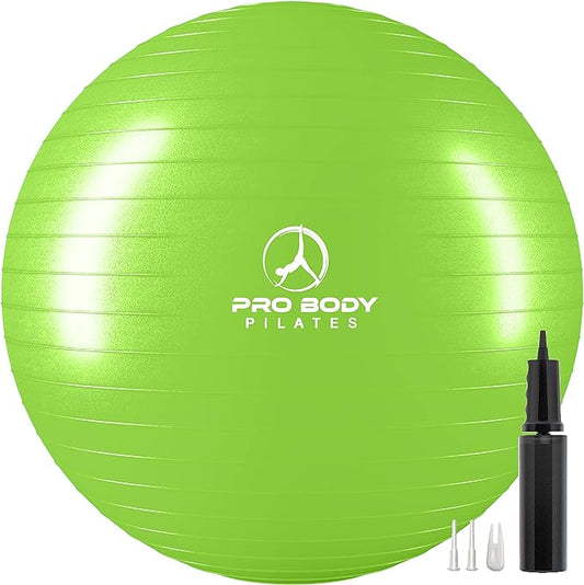 ProBody Pilates Yoga Ball - Exercise Balls, Various Sizes, for Stability, Pregnancy, Workout & Physical Therapy