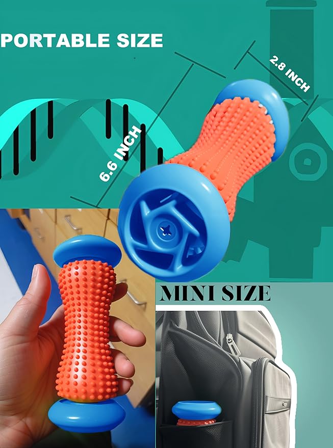 Portable Plantar Fasciitis Massager Foot Roller, an Effective Deep Tissue Muscle Massager and Foot Pain Relief Tool, Ideal as a Relaxation Gift and Reflexology for Nerve Relaxation