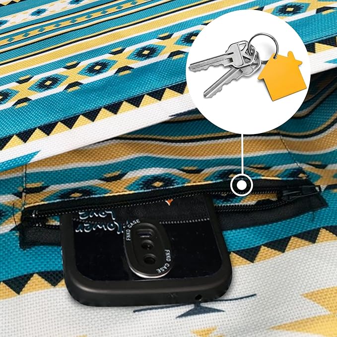 Fashion Printed Yoga Mat Bag with Large Side Pocket & Zipper Pocket Long Tote Yoga Bag Fit Most Size Mats - Holds More Yoga Accessories