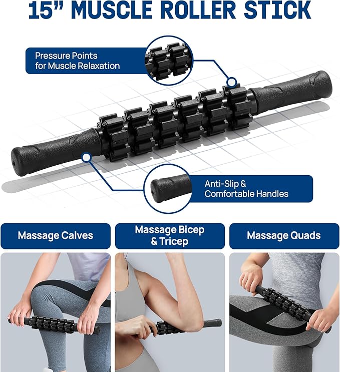 Yes4All High-Density EPP Round Back Roller Foam, Exercise Foam Roller for Yoga, Pilates & Stretching - 12, 18, 24, 36 inch