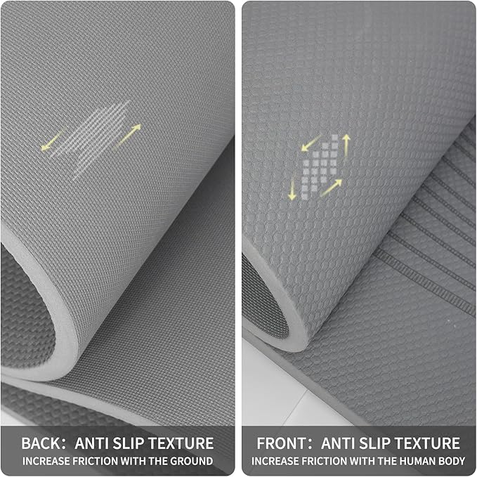 Large Yoga Mat-72’x36’x0.4’ Extra Width ＆ Thick,Comfortable,Non-Slip Exercise Mat-Works Great on All Floor for Stretching,Yoga Studio,Gym or Home Workouts