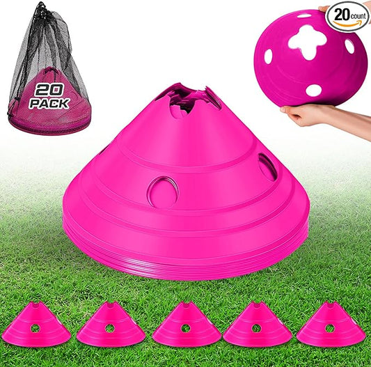 ShinyRelief Jumbo Disc Cones Jumbo Soccer Cones with Mesh Bag Giant Large Agility for Soccer Training Adult Sports