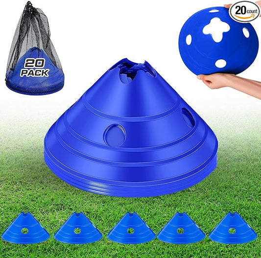 ShinyRelief Jumbo Disc Cones Jumbo Soccer Cones with Mesh Bag Giant Large Agility for Soccer Training Adult Sports