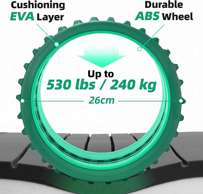 Back Roller for Back Pain Reliefn & Stretching, Deep Tissue Massage Roller Supports Up to 530 lbs / 240 kg, 5.5''-7.5'' Curved Foam Roller for Home Stretching & Physical Therapy