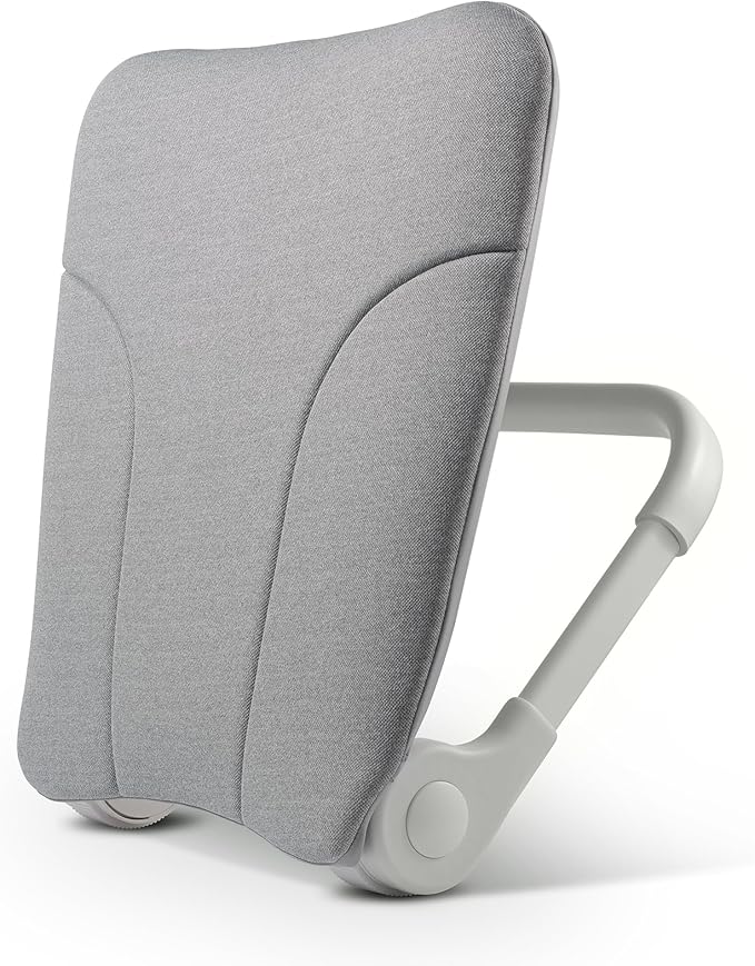 READY ROCKER Deluxe Cloud | Adjustable Ergonomic Portable Rocker | Back Pain Relief & Relaxation | White Rocker & Deluxe Cover | Back & Lumbar Support for Chair | Lightweight & Portable | 3.0 Model