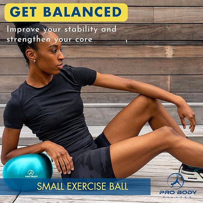 ProBody Pilates Yoga Ball - Exercise Balls, Various Sizes, for Stability, Pregnancy, Workout & Physical Therapy