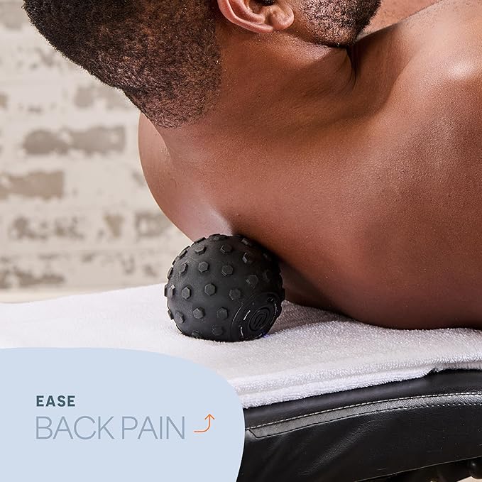 Lifepro 4-Speed Vibrating Massage Ball - Peanut Massager and Vibrating Foam Roller for Fitness, Mobility, and Relaxation - Compact and Portable Design