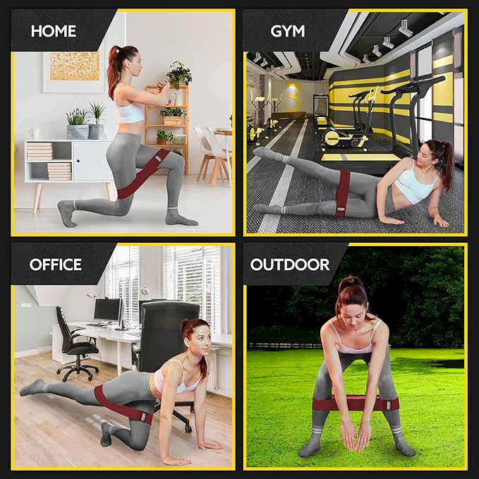 Tribe Lifting Fabric Resistance Bands for Legs - Workout Bands Resistance Bands for Men and Women - Booty Bands for Working Out - Exercise Bands Resistance Bands Set - Elastic Bands for Exercise