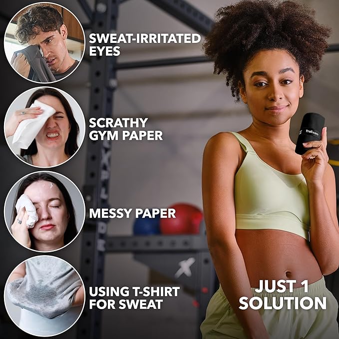 Microfiber Workout Towels - Quick Dry, Highly Absorbing, Odor-Free, for Men & Women - Gym Sweat Sports Towel for Hot Yoga, Tennis, Running, Exercise, Working Out, Camping, Set of 5 Black