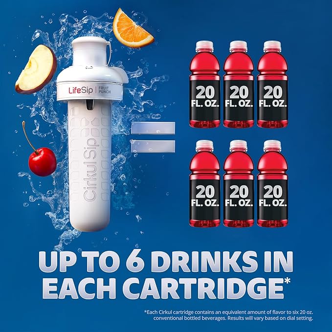 Cirkul 32oz. Rose Gold Stainless Steel Water Bottle Starter Kit with Rose Gold Lid and 2 Flavor Cartridges (1 LifeSip Strawberry, 1 GoSip Passion Fruit Dragon Fruit) No Sugar, Zero Calorie Drink Mix