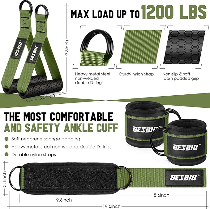 Heavy Resistance Bands for Working Out, 300lbs/360lb/420lb Exercise Bands Workout Bands with Handles, Door Anchor, Ankle Straps, Home Gym Workout Equipment for Men Fitness Strength Training Stretching