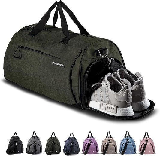 Fitgriff® Gym Bag for Men & Women with Shoe & Wet Compartment - Duffle Bag for Travel, Sports, Fitness & Workout