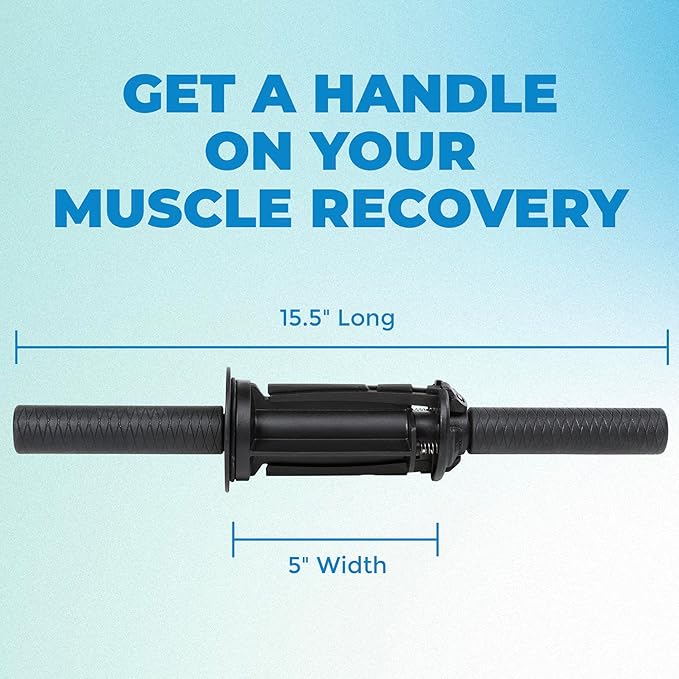 Chirp Focus Muscle Roller Handle and Wheel Rack - Equipment for Deeper Muscle Recovery and Secure Storage, Best Combined with 4-Inch Focus Wheel - 15.5" (39cm)