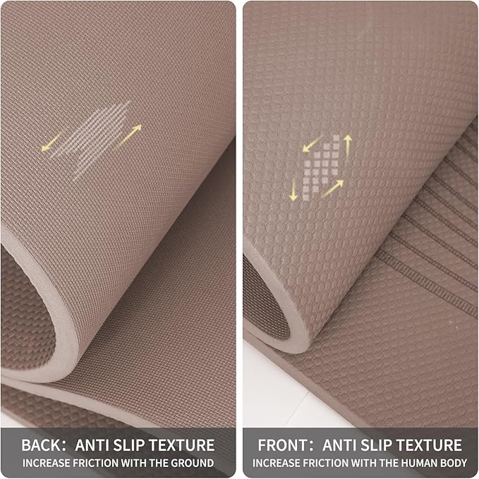 Large Yoga Mat-72’x36’x0.4’ Extra Width ＆ Thick,Comfortable,Non-Slip Exercise Mat-Works Great on All Floor for Stretching,Yoga Studio,Gym or Home Workouts