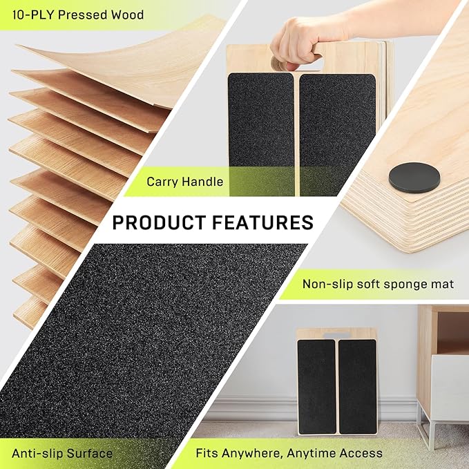 3rd Gen Adjustable Slant Board for Calf Stretching & Squat Wedge – Non-Slip Physical Therapy Equipment, Portable Rehab Stretching Board for Flexibility, Recovery & Strength Training