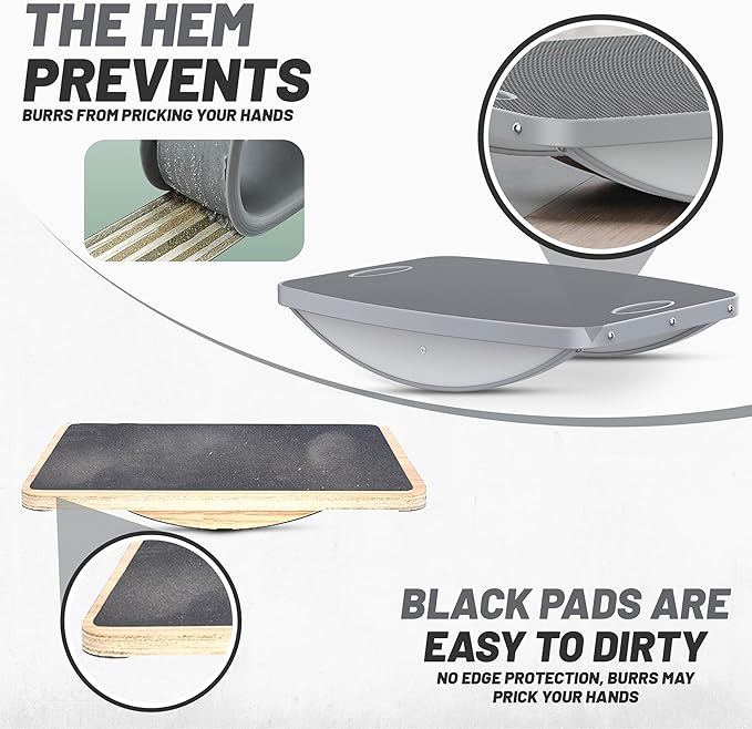 Advanced Wood Balance Board, Table Balance Board, Office Swing Board, for Physical Therapy, Fast Fitness Training and Outdoor Sports Balance Training Device