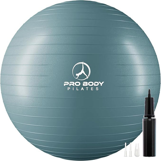 ProBody Pilates Yoga Ball - Exercise Balls, Various Sizes, for Stability, Pregnancy, Workout & Physical Therapy