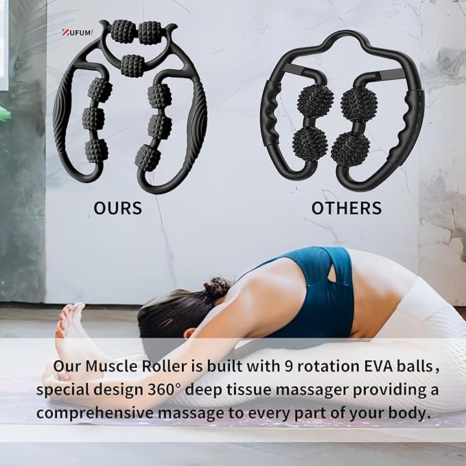 Premium Foam Roller,Muscle Roller,Deep Tissue Massager for Legs,Arms,Neck,Calves,Thighs,Back,Tennis and Golfer Elbow,Relieve Muscle Soreness,Stiffness and Tightness (Purple)