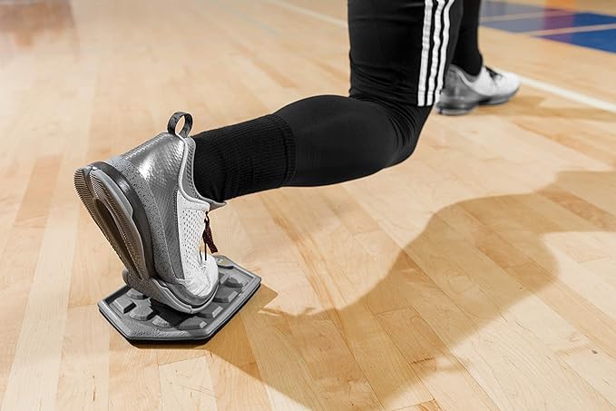 SKLZ Slidez Dual-Sided Exercise Glider Discs for Core Stability Exercises for Hands & Feet, Court Use, grey