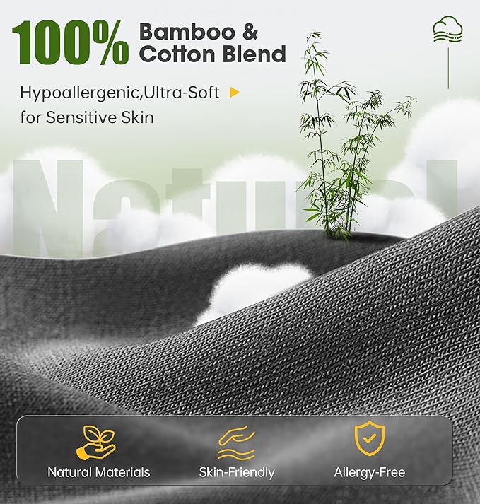 BambooCotton 3D Bluetooth Sleep Mask, LC-dolida 2025 New Sleep Headphones, Wireless Comfort, Sustainable Luxury for Better Sleep