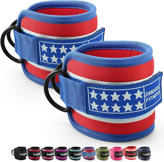 DMoose Ankle Strap for Cable Machine - One Size Fit with Premium Padding, Workout Kickback Ankle Cuffs, Ankle Bands for Working Out, Booty Workouts, Leg Extension, Hip Abductors & Lower Body Exercises