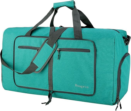 Woogwin Travel Duffel Bag Large Foldable Waterproof Overnight Bag for Beach Swim Bags Pool Sports Gym