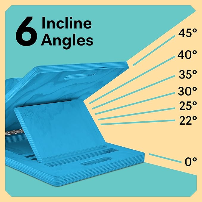 Slant Board with 6 Incline Angles - Transforms Into a Balance Board - Premium Calf Stretcher and Wobble Board for Effective Calf Stretching and Squats