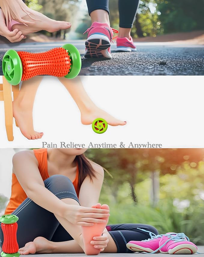 Reflexology Foot Massager Tool, Plantar Fasciitis Relieve Diabetic Neuropathy,Acupressure Trigger Point Therapy, Heel Arch Arthritis