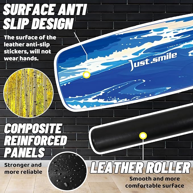 Balance Borad Sports Trainer-with Adjustable Stopper- Stability Board for Physical Therapy,Yoga,Surfing Training-Max Load 350lbs with Aiti- Slip Surface