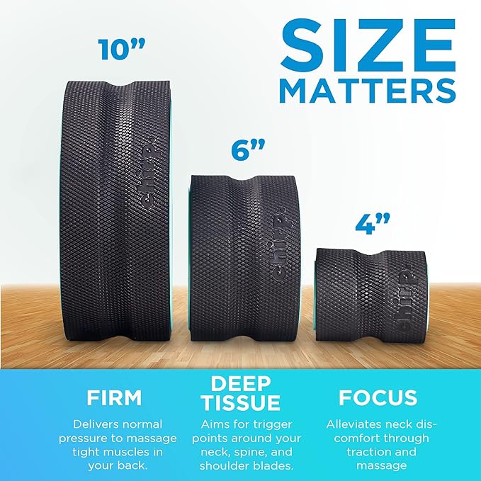 Chirp Wheel & Rack Bundle - Comprehensive Back Care Solution with Convenient Storage, Relief for Back Pain, Deep Tissue, Trigger Point Therapy, Easy Storage for Four Wheel Sizes - 3 Pack