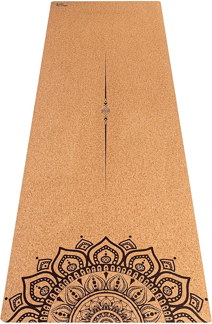 Luxury Cork Yoga Mat - Non Slip, Extra Thick Grip. Thicker, Longer, and Wider for More Comfort and Support. Tough Enough For Hot Yoga. Natural, Non Toxic, and Eco Friendly. Optional Alignment Lines.