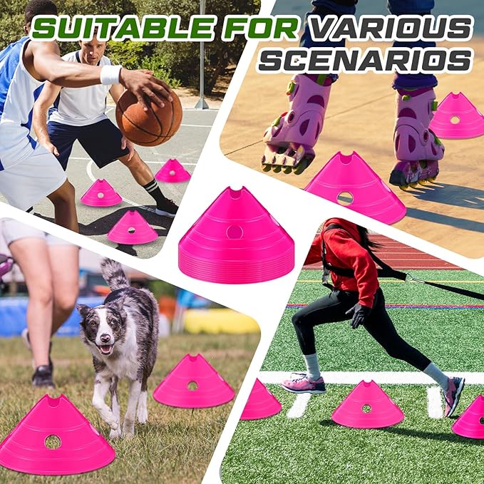 ShinyRelief Jumbo Disc Cones Jumbo Soccer Cones with Mesh Bag Giant Large Agility for Soccer Training Adult Sports