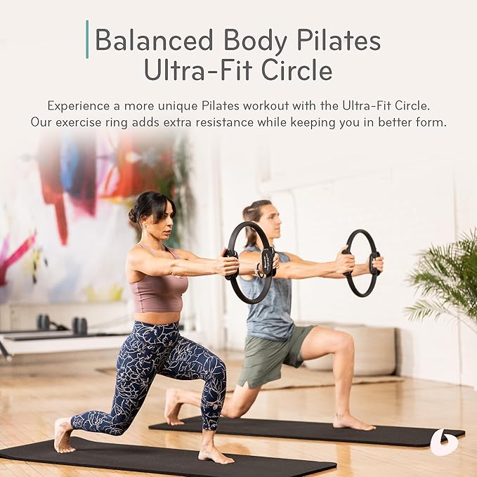 Balanced Body Ultra-Fit Circle Pilates Ring, Body Ring, Great Exercisers for Legs, Fitness Circle, Thigh Exercise, Pilates Circle, Pilate Ring Fitness Equipment for Home or Studio