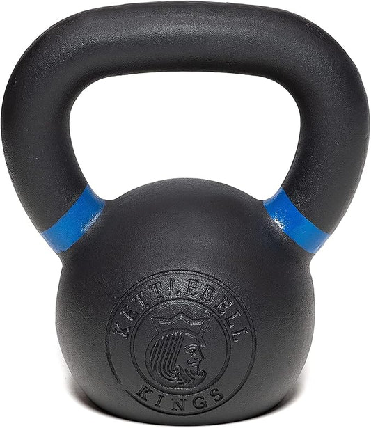 Kettlebell Kings Powder Coated Kettlebell Weights 5-90 LB | Workout Gym Equipment & Strength training sets for Women & Men | Durable Coating for Grip Strength, Rust Prevention