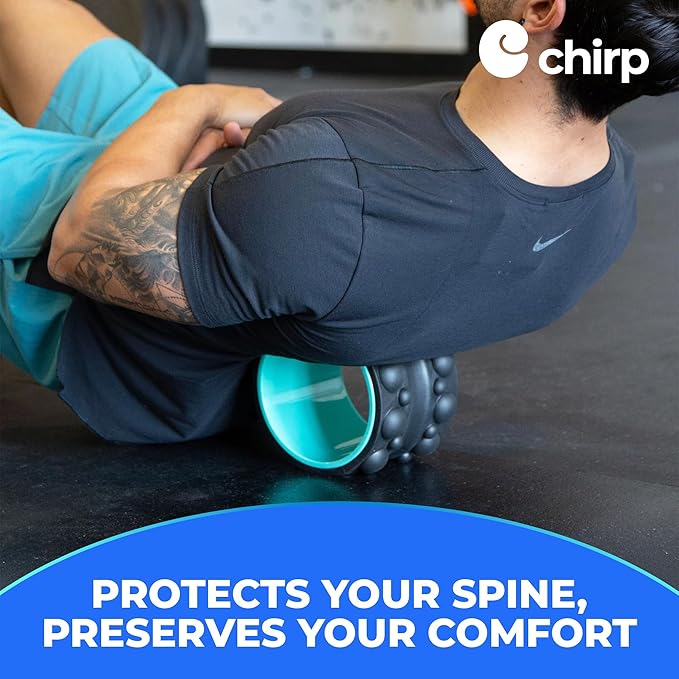 Chirp Wheel XR 3-Pack - 10” Acupressure, 6” Knot-Kneading Thumb, 4” Neck & Headache Relief, High Density Foam Massage Roller Set for Deep Tissue Back Roller & Muscle Therapy, Supports 500lbs, Mint
