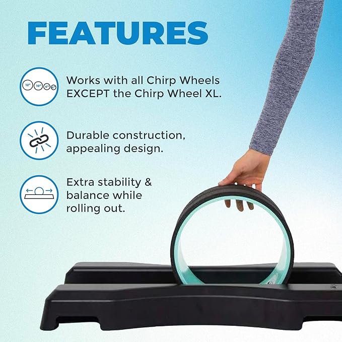 Chirp Wheel Base XR 3P 10” Acupressure & Stability: Achieve Deep Massages with Knot-Kneading Thumb, Neck & Headache Tension Relief - Black