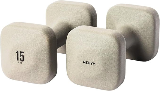 WeGym SafeGrip Dumbbells, Anti-Slip, Anti-Roll, Thick Handles, Free Weights, Square Dumbbells for Secure Workouts at Home, Weightlifting, and Personal Training