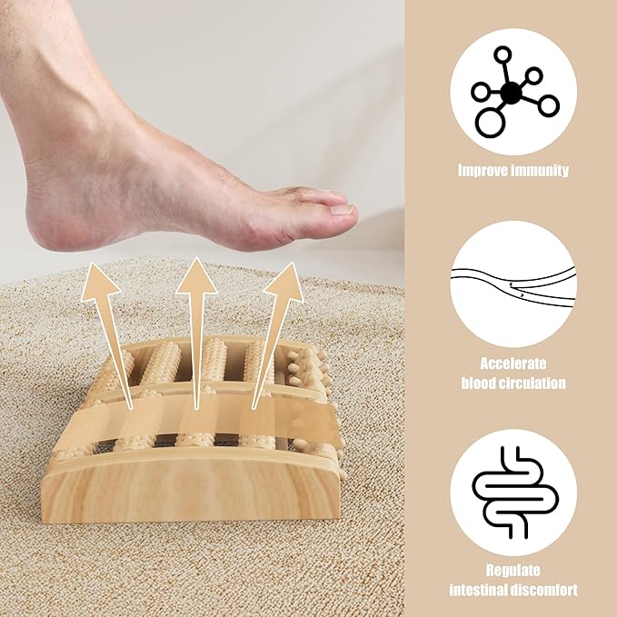 Foot Massager, Plantar Fasciitis Relief Gift, Leg Pain Treatment for Men and Women, Muscle Tension Relief, Reflexology and deep Tissue Muscle Massage, Father's Day Gift, Relax mom and dad