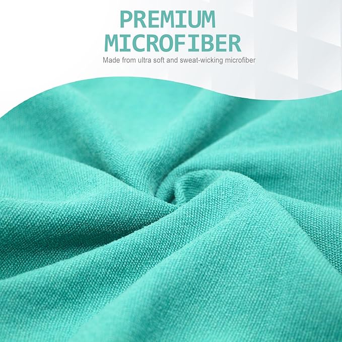 Eunzel Hot Yoga Towel - Microfiber Non Slip Yoga Mat Towel with Grip Dot Sweat Absorbent Towel for Hot Yoga, Pilates and Fitness 72" x 24", Teal/Pink